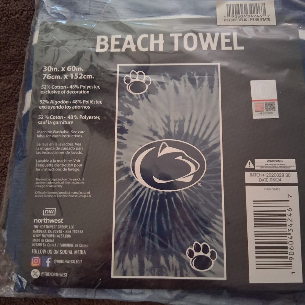 Penn State Beach Towel